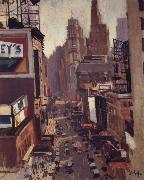 George Oberteuffer Times Square USA oil painting reproduction